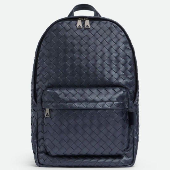 Replica Bottega Veneta Medium Backpack Dark Blue Intrecciato Calfskin Fake Bottega Veneta Medium Backpack Dark Blue Intrecciato Calfskin Replica
