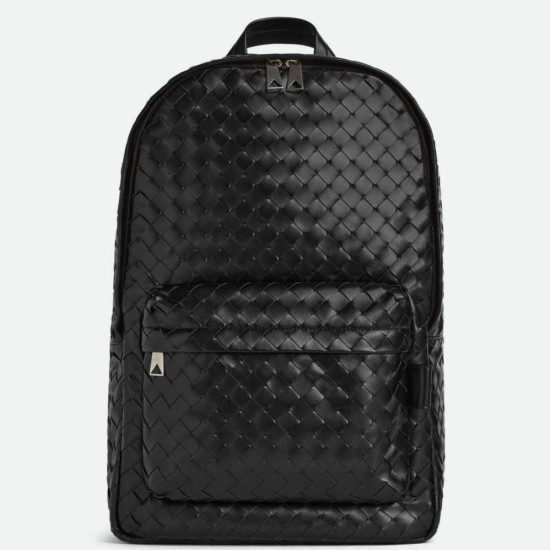 Replica Bottega Veneta Medium Backpack Black Intrecciato Calfskin Fake Bottega Veneta Medium Backpack Black Intrecciato Calfskin Replica