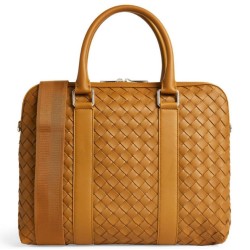 Fake Bottega Veneta Large Briefcase Brown Intrecciato Calfskin Replica