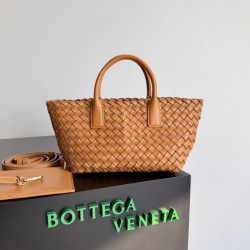Replica Bottega Veneta Mini Cabat Bag Caramel Intrecciato Lambskin