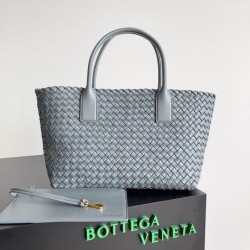 Replica Bottega Veneta Cabat Medium Bag Thunder Intrecciato Lambskin