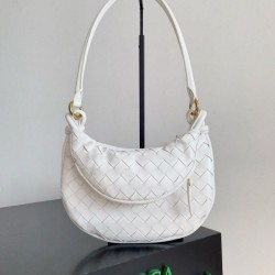 Replica Bottega Veneta Gemelli Small Bag White Intrecciato Lambskin