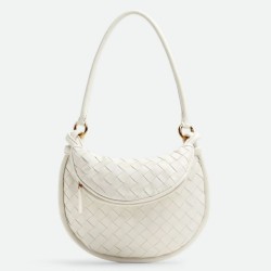 Replica Bottega Veneta Gemelli Small Bag White Intrecciato Lambskin