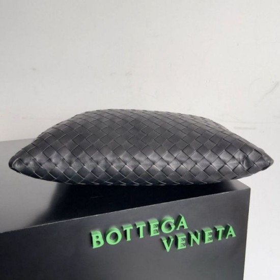 Fake Bottega Veneta Small Hop Bag Black Intrecciato Calfskin Replica Fake Bottega Veneta Small Hop Bag Black Intrecciato Calfskin Replica