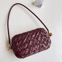 Replica Bottega Veneta Knot Minaudiere On Strap Barolo Foulard Intreccio 