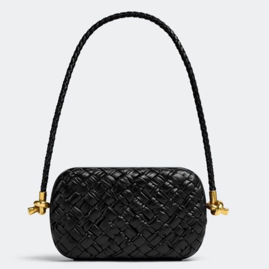 Replica Bottega Veneta Knot Minaudiere On Strap Black Foulard Intreccio Fake Bottega Veneta Knot Minaudiere On Strap Black Foulard Intreccio Replica