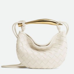 Replica Bottega Veneta Sardine Mini Bag White Intrecciato Lambskin