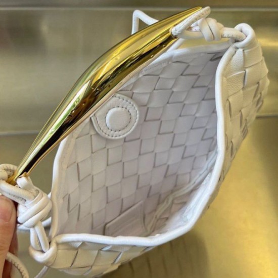 Fake Bottega Veneta Sardine Mini Bag White Intrecciato Lambskin Replica Replica Bottega Veneta Sardine Mini Bag White Intrecciato Lambskin