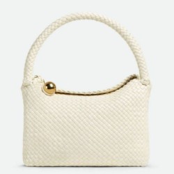 Fake Bottega Veneta Tosca Bag White Intrecciato Calfskin Replica