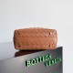 Fake Bottega Veneta Mini Wallace Bag Brown Intrecciato Calfskin Replica Fake Bottega Veneta Mini Wallace Bag Brown Intrecciato Calfskin Replica