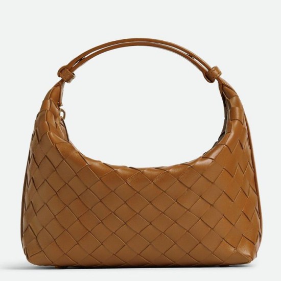 Fake Bottega Veneta Mini Wallace Bag Brown Intrecciato Calfskin Replica Fake Bottega Veneta Mini Wallace Bag Brown Intrecciato Calfskin Replica