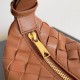 Fake Bottega Veneta Mini Wallace Bag Brown Intrecciato Calfskin Replica Fake Bottega Veneta Mini Wallace Bag Brown Intrecciato Calfskin Replica