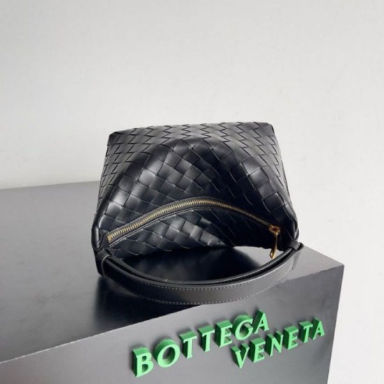 Replica Bottega Veneta Mini Wallace Bag Black Intrecciato Calfskin Replica Bottega Veneta Mini Wallace Bag Black Intrecciato Calfskin