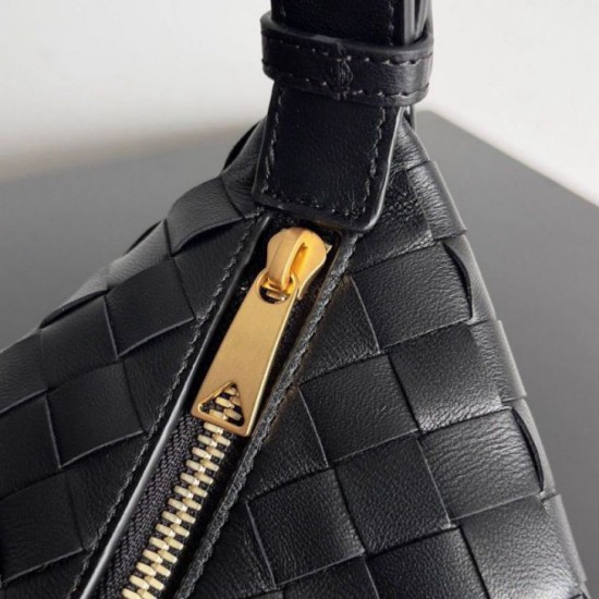 Replica Bottega Veneta Mini Wallace Bag Black Intrecciato Calfskin Replica Bottega Veneta Mini Wallace Bag Black Intrecciato Calfskin