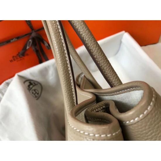 Replica Hermes Garden Party 36 Bag Grey Clemence Calfskin Fake Hermes Garden Party 36 Bag Grey Clemence Calfskin Replica