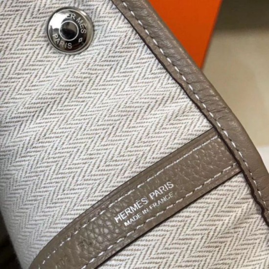 Replica Hermes Garden Party 36 Bag Grey Clemence Calfskin Fake Hermes Garden Party 36 Bag Grey Clemence Calfskin Replica