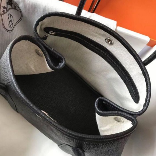 Replica Hermes Garden Party 36 Bag Black Clemence Calfskin Replica Hermes Garden Party 36 Bag Black Clemence Calfskin