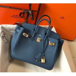 Replica Hermes Birkin 25cm Bag Blue Agate Clemence Replica Hermes Birkin 25cm Bag Blue Agate Clemence