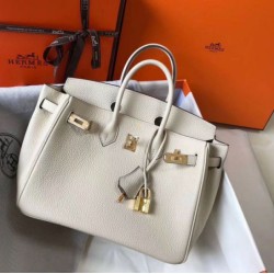 Fake Hermes Birkin 25cm Bag Beton Clemence  Replica