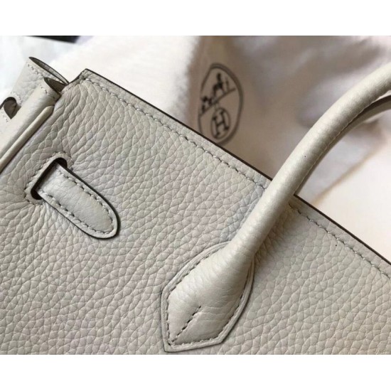 Replica Hermes Pearl Grey Clemence Birkin 30cm Bag GHW Replica Hermes Pearl Grey Clemence Birkin 30cm Bag GHW