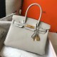 Replica Hermes Pearl Grey Clemence Birkin 30cm Bag GHW Replica Hermes Pearl Grey Clemence Birkin 30cm Bag GHW