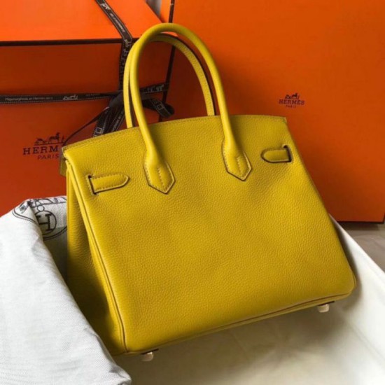 Replica Hermes Birkin 30cm Bag Yellow Clemence Fake Hermes Birkin 30cm Bag Yellow Clemence Replica