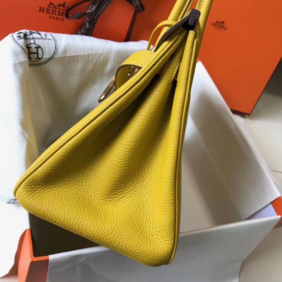 Replica Hermes Birkin 30cm Bag Yellow Clemence Fake Hermes Birkin 30cm Bag Yellow Clemence Replica