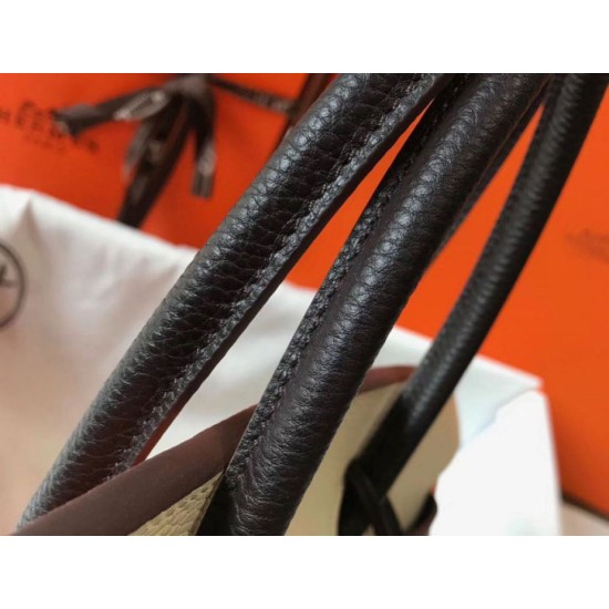 Replica Hermes Tri-Color Birkin 35cm Bag Orange/White/Black Clemence Fake Hermes Tri-Color Birkin 35cm Bag Orange/White/Black Clemence Replica