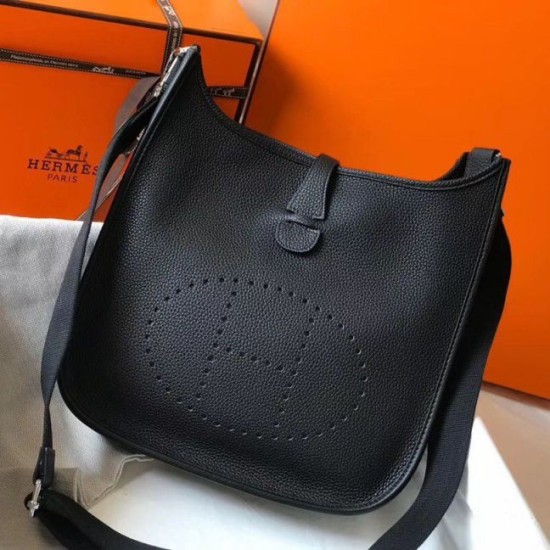 Replica Hermes Evelyne III 29 PM Bag Black Clemence Replica Hermes Evelyne III 29 PM Bag Black Clemence