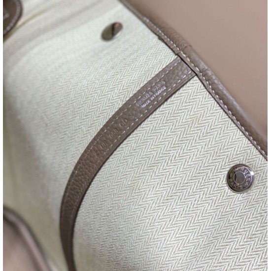 Replica Hermes Garden Party 36cm Bag Toile and Taupe Replica Hermes Garden Party 36cm Bag Toile and Taupe