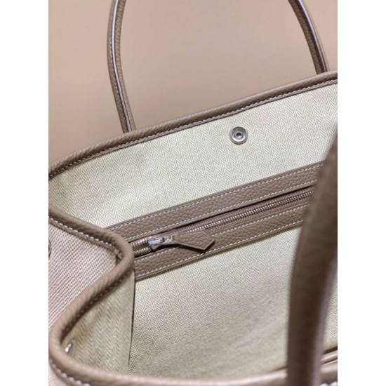 Replica Hermes Garden Party 36cm Bag Toile and Taupe Replica Hermes Garden Party 36cm Bag Toile and Taupe