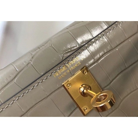 Replica Hermes Kelly Mini II Bag Taupe Embossed Crocodile Replica Hermes Kelly Mini II Bag Taupe Embossed Crocodile