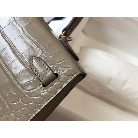 Replica Hermes Kelly Mini II Bag Taupe Embossed Crocodile Replica Hermes Kelly Mini II Bag Taupe Embossed Crocodile