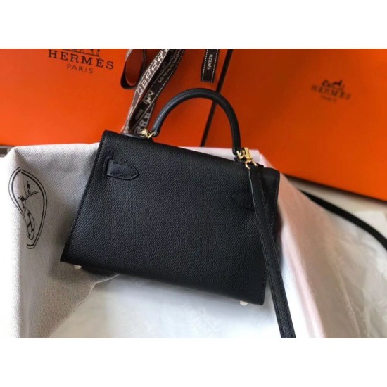 Replica Hermes Kelly Mini II Bag Black Epsom Replica Hermes Kelly Mini II Bag Black Epsom