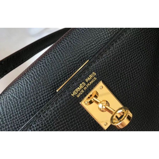 Replica Hermes Kelly Mini II Bag Black Epsom Replica Hermes Kelly Mini II Bag Black Epsom
