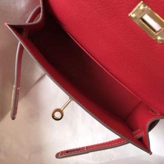 Replica Hermes Kelly Mini II Bag Rouge Vif Epsom Fake Hermes Kelly Mini II Bag Rouge Vif Epsom Replica