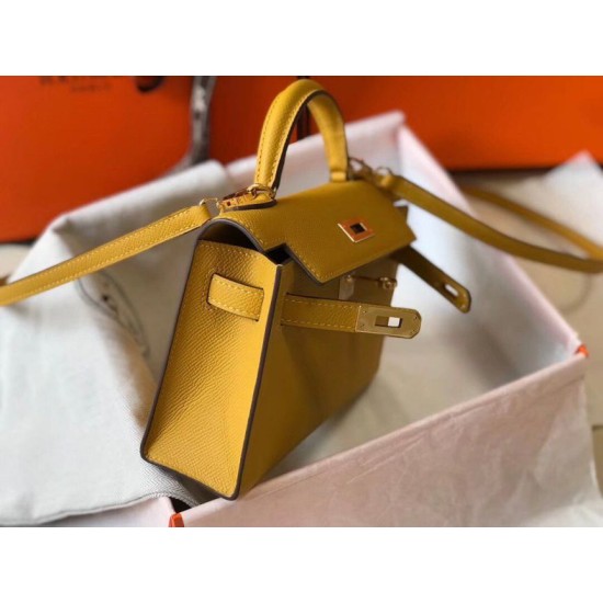 Fake Hermes Kelly Mini II Bag Yellow Epsom Replica Replica Hermes Kelly Mini II Bag Yellow Epsom