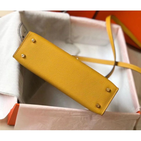 Fake Hermes Kelly Mini II Bag Yellow Epsom Replica Replica Hermes Kelly Mini II Bag Yellow Epsom
