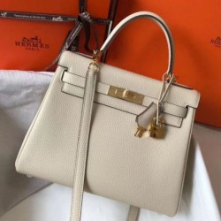 Replica Hermes Kelly 28cm Retourne Bag Beton Clemence 