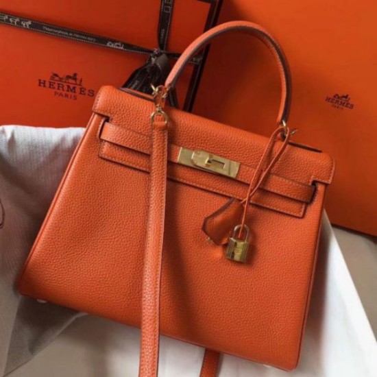 Fake Hermes Kelly 28cm Retourne Bag Orange Clemence Replica Fake Hermes Kelly 28cm Retourne Bag Orange Clemence Replica
