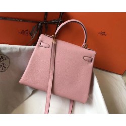 Fake Hermes Kelly 28cm Retourne Bag Pink Clemence Replica Replica Hermes Kelly 28cm Retourne Bag Pink Clemence