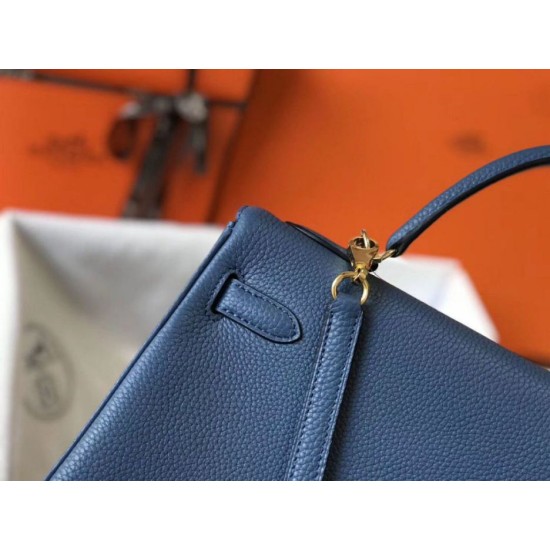 Fake Hermes Kelly 32cm Retourne Bag Blue Agate Clemence Replica Fake Hermes Kelly 32cm Retourne Bag Blue Agate Clemence Replica