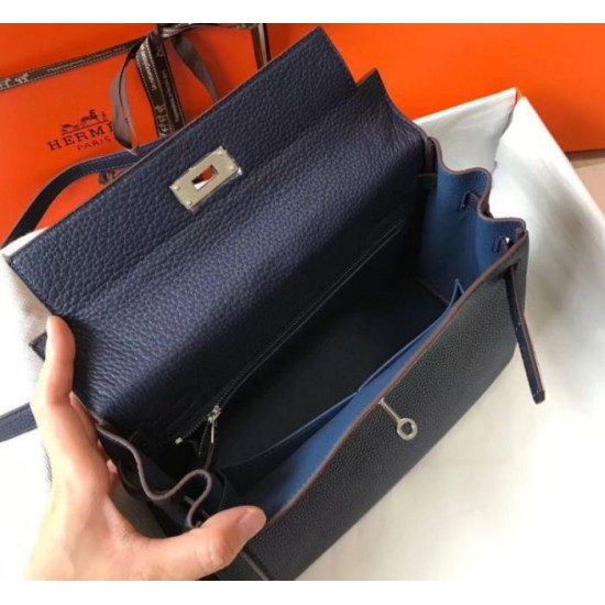Replica Hermes Kelly 32cm Retourne Bag Navy Blue Clemence Replica Hermes Kelly 32cm Retourne Bag Navy Blue Clemence