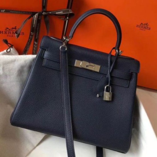 Replica Hermes Kelly 32cm Retourne Bag Navy Blue Clemence Replica Hermes Kelly 32cm Retourne Bag Navy Blue Clemence