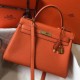 Fake Hermes Kelly 32cm Retourne Bag Orange Clemence Replica Replica Hermes Kelly 32cm Retourne Bag Orange Clemence