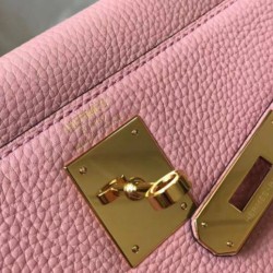 Replica Hermes Kelly 32cm Retourne Bag Pink Clemence 
