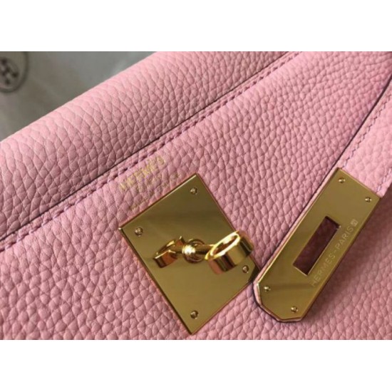 Fake Hermes Kelly 32cm Retourne Bag Pink Clemence Replica Replica Hermes Kelly 32cm Retourne Bag Pink Clemence