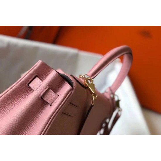 Fake Hermes Kelly 32cm Retourne Bag Pink Clemence Replica Replica Hermes Kelly 32cm Retourne Bag Pink Clemence