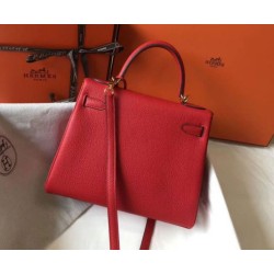 Fake Hermes Kelly 32cm Retourne Bag Red Clemence Replica Replica Hermes Kelly 32cm Retourne Bag Red Clemence