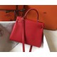Fake Hermes Kelly 32cm Retourne Bag Red Clemence Replica Replica Hermes Kelly 32cm Retourne Bag Red Clemence